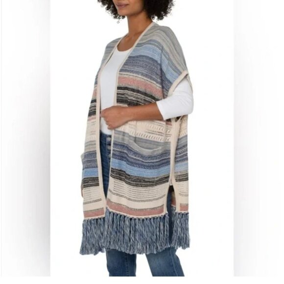 Liverpool Los Angeles stripe Cardigan sweater - Picture 2 of 6